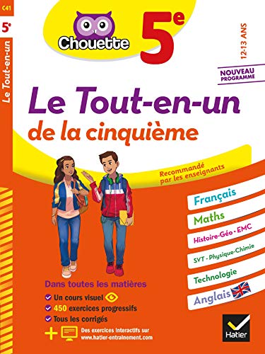 Stock image for Chouette Le Tout-en-un 5e: cahier de rvision et d'entranement dans toutes les matires for sale by Gallix