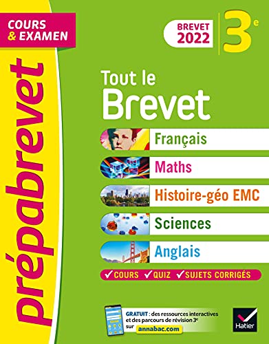 Stock image for Prpabrevet Tout le brevet - tout-en-un 3e Brevet 2022: pour russir sa 3e et son brevet for sale by Ammareal