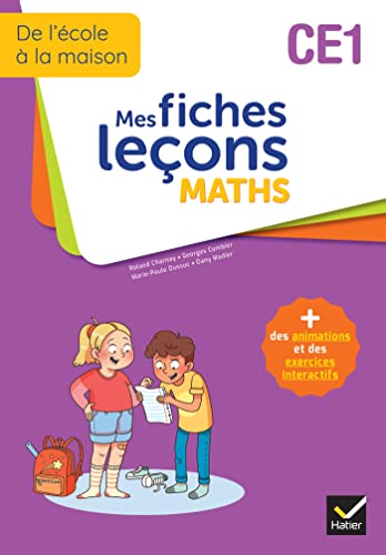 Beispielbild fr De l'cole  la maison - Maths CE1 Ed. 2022 - Mes fiches Leons de Maths + exercices numriques zum Verkauf von Buchpark