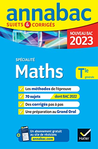 Beispielbild fr Annales du bac Annabac 2023 Maths Tle gnrale (spcialit): mthodes & sujets corrigs nouveau bac zum Verkauf von Buchpark