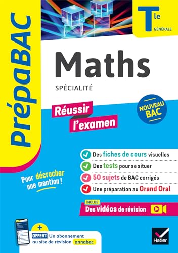 Beispielbild fr Maths Tle générale (spécialité) - Prépabac Réussir l'examen - Bac 2024: nouveau programme de Terminale [FRENCH LANGUAGE - Soft Cover ] zum Verkauf von booksXpress