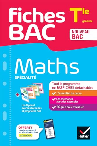 Stock image for Fiches bac Maths Tle (spcialit) - Bac 2024: tout le programme en fiches de rvision dtachables for sale by Ammareal