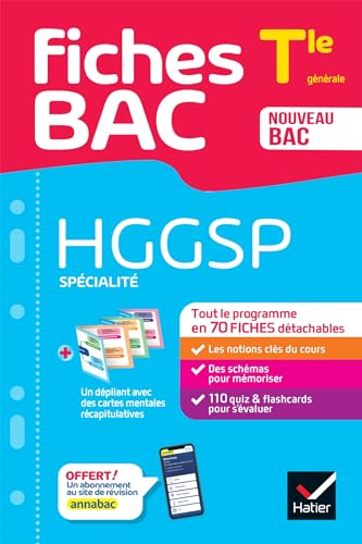 Beispielbild fr Fiches bac HGGSP Tle (spcialit) - Bac 2024: tout le programme en fiches de rvision dtachables zum Verkauf von Ammareal