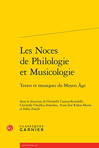 Beispielbild fr Noces de Philologie et Musicologie zum Verkauf von ISD LLC