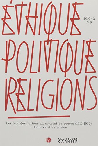 Beispielbild fr thique, politique, religions: I. Limites et extension (2016) (2016 - 2, n 9) zum Verkauf von Gallix