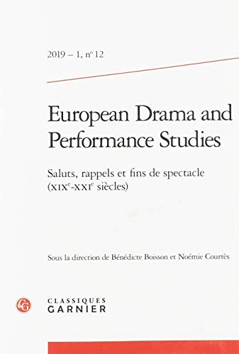 Stock image for European Drama and Performance Studies for sale by ISD LLC