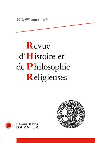 Beispielbild fr Revue D'histoire Et De Philosophie Religieuses zum Verkauf von medimops