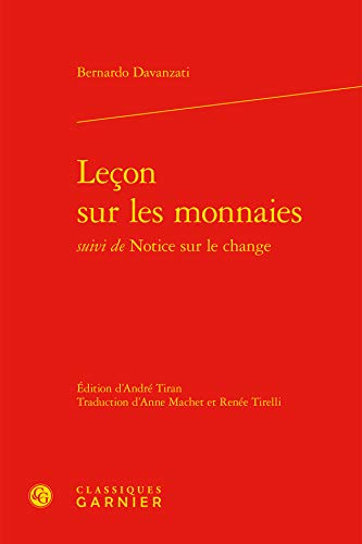 Beispielbild fr Lecon Sur Les Monnaies (Ecrits Sur L'Economie) (French and Italian Edition) zum Verkauf von Gallix
