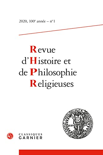 Stock image for Revue d'Histoire Et de Philosophie Religieuses for sale by medimops