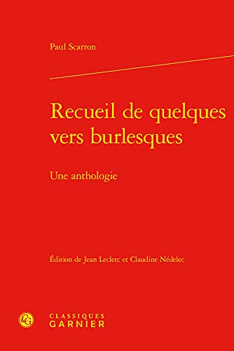 Stock image for Recueil de Quelques Vers Burlesques: Une Anthologie (French Edition) for sale by Gallix