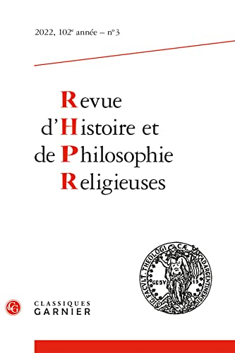 9782406141112: Revue d'Histoire Et de Philosophie Religieuses: 2022 - 3, 102e anne, n 3 2022