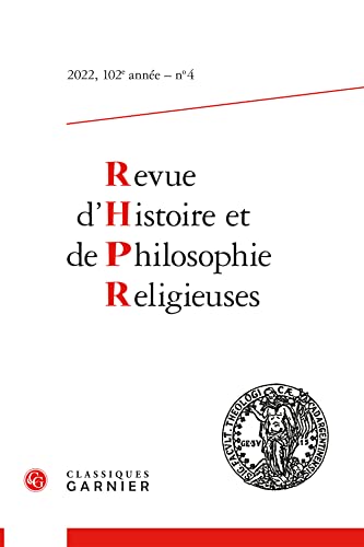 Imagen de archivo de Revue d'Histoire et de Philosophie religieuses a la venta por ISD LLC