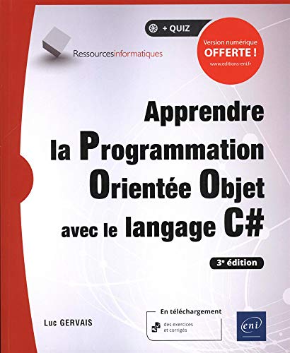 Stock image for Apprendre la Programmation Oriente Objet avec le langage C# (3e dition) for sale by Le Monde de Kamlia