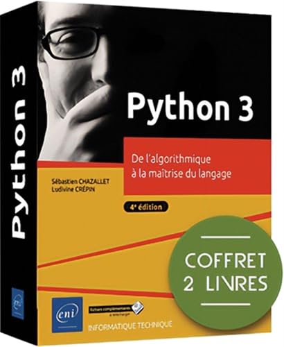 Stock image for Python 3 - Coffret de 2 livres : De l'algorithmique  la matrise du langage (4e dition): Coffret de 2 livres : De l'algorithmique  la matrise du langage (4e dition) for sale by Gallix