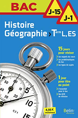 9782410004953: Histoire Gographie Tle L, ES: J-15 J-1