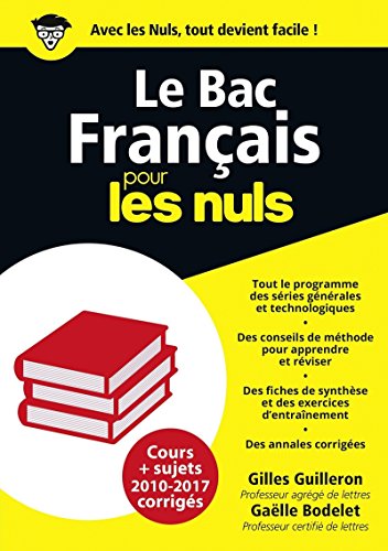Beispielbild fr Bac Franais 2018 Pour les Nuls COLLECTIF et GAELLE BODELET zum Verkauf von BIBLIO-NET