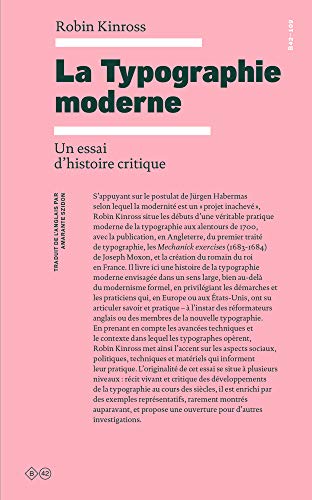 Stock image for La Typographie moderne: Un essai d'histoire critique for sale by Gallix