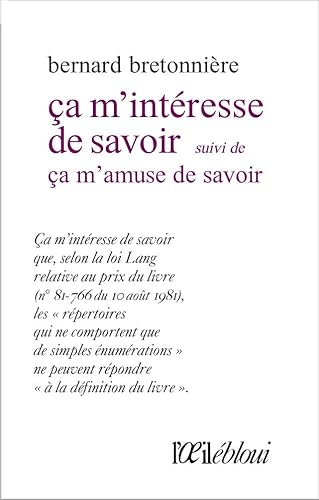 Stock image for Ca M'intresse De Savoir. Ca M'amuse De Savoir for sale by RECYCLIVRE