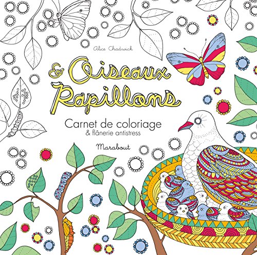 Stock image for Oiseaux & papillons: Carnet de coloriagen et flânerie antistress for sale by WorldofBooks