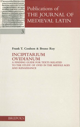 9782503507859: Incipitarium Ovidianum (Publications of the Journal of Medieval Latin) (German Edition)