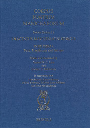 9782503512464: Tractatus Manichaicus Sinicus: Pars Prima: Text, Translation and Indices (Corpus Fontium Manichaeorum: Series Sinica) (Chinese Edition) (Corpus ... Sinica, 1) (English and Chinese Edition)