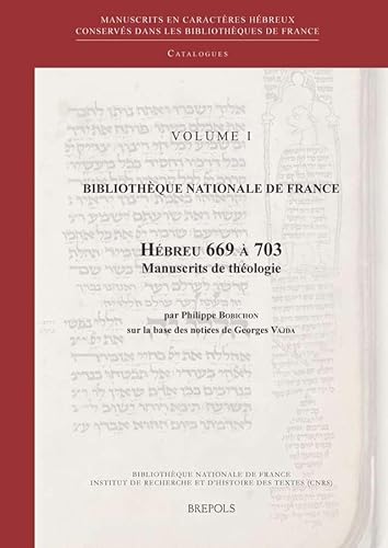 Immagine stock per Biblioth�que Nationale de France. H�breu 669 � 703, Manuscrits de th�ologie
