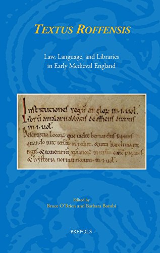 Beispielbild fr Textus Roffensis: Law, Language, and Libraries in Early Medieval England (Studies in the Early Middle Ages) (Old English Edition) [FRENCH LANGUAGE - Hardcover ] zum Verkauf von booksXpress