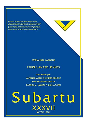 9782503566726: Etudes Anatoliennes (Subartu) (French Edition)