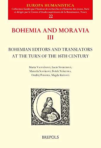 Imagen de archivo de Bohemian Editors and Translators at the Turn of the 16th Century (Hardcover) a la venta por CitiRetail