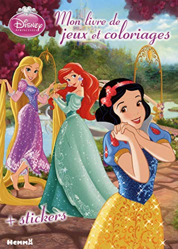 9782508023965: Disney Princesses - Mon livre de jeux et coloriages + stickers (Blanche-Neige, Raiponce, Ariel)