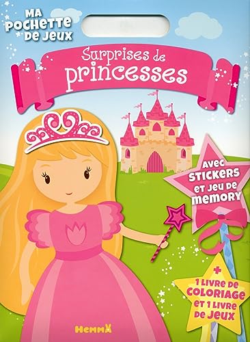 9782508029684: Surprises de princesses: Ma pochette de jeux, avec stickers et jeu de memory