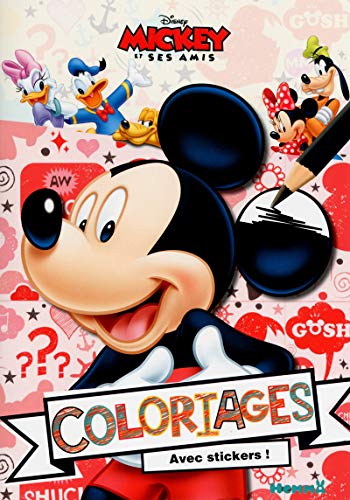 9782508029950: Mickey et ses amis Coloriages avec stickers ! (Fond blanc)