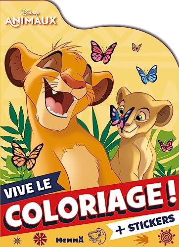 Beispielbild fr Disney Animaux - Vive le coloriage ! (Simba et Nala): Avec des stickers zum Verkauf von medimops