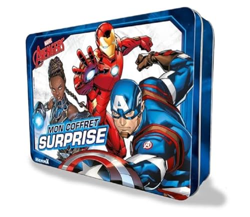 Stock image for Marvel Avengers - Mon coffret surprise: Avec 64 pages de jeux et coloriages, des autocollants, un masque, des pochoirs, des tatouages, 1 poster, 3 figurines et 6 crayons de couleur [FRENCH LANGUAGE - Soft Cover ] for sale by booksXpress