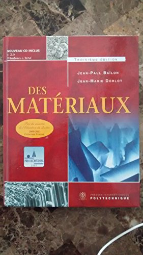 Stock image for DES MATERIAUX (3. EDITION AVEC CEDEROM V. 2.1 WINDOWS & MAC) for sale by GF Books, Inc.