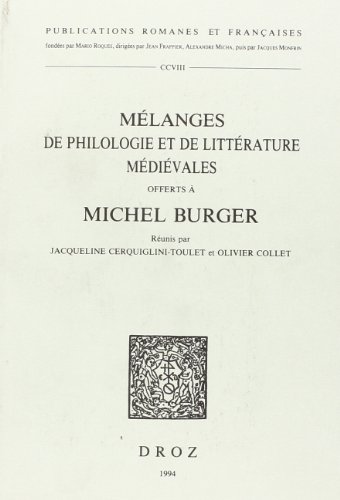 Mélanges de Philologie de Littérature Médiévales.