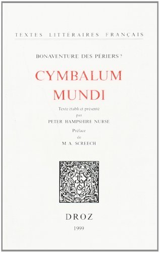 Beispielbild fr CYMBALUM MUNDI zum Verkauf von Gallix