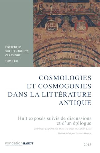 Imagen de archivo de COSMOLOGIES ET COSMOGONIES DANS LA LITTERATURE ANTIQUE a la venta por Librairie Guillaume Bude-Belles Lettres