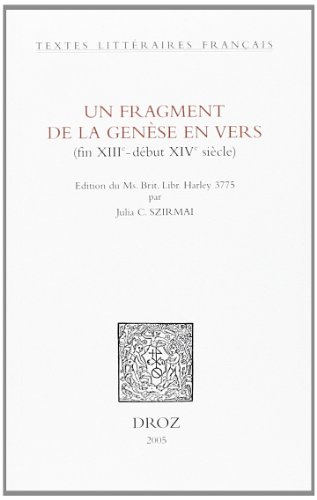 Un fragment de la Genèse en vers (fin XIII ° - début XIV siècle)