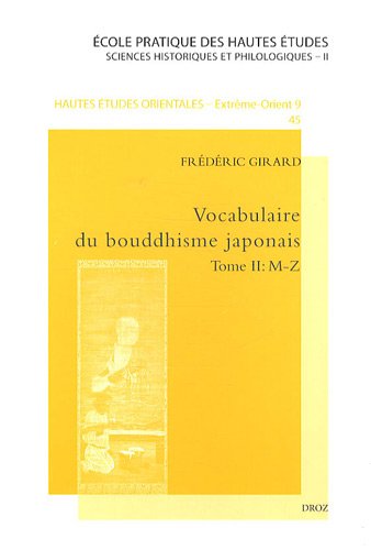 9782600011921: Vocabulaire du Bouddhisme japonais: Tome 2 M-Z