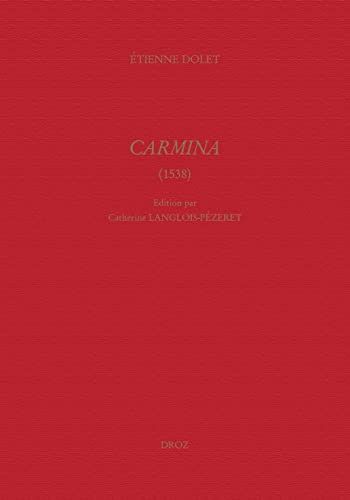 9782600012676: Carmina (1538)