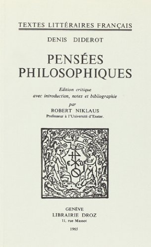 9782600023818: Pensees Philosophiques