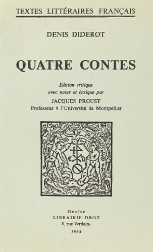QUATRE CONTES (9782600024051) by DIDEROT DENIS