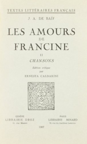 Beispielbild fr LES AMOURS DE FRANCINE zum Verkauf von Gallix