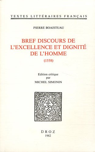 Beispielbild fr BREF DISCOURS DE L'EXCELLENCE ET DIGNITE DE L'HOMME zum Verkauf von Gallix