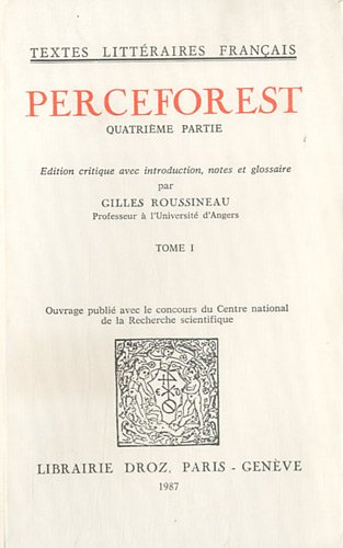 Beispielbild fr Le Roman de Perceforest. Quatrieme partie zum Verkauf von Gallix
