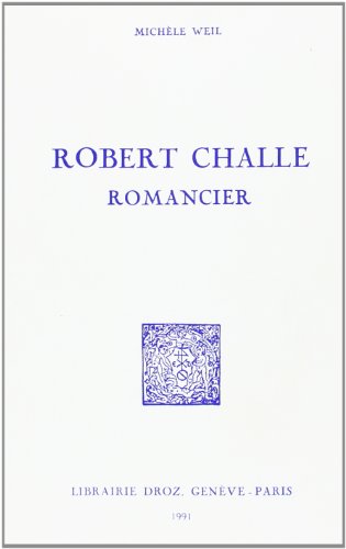 9782600036788: ROBERT CHALLE ROMANCIER