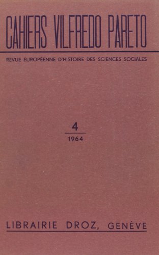 9782600041683: Revue Europeenne des Sciences Sociales et Cahiers Vilfredo Pareto