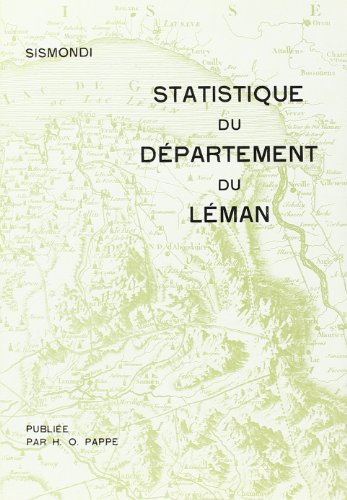 Beispielbild fr STATISTIQUE DU DEPARTEMENT DU LEMAN (MEMOIRES ET DOC) zum Verkauf von Gallix