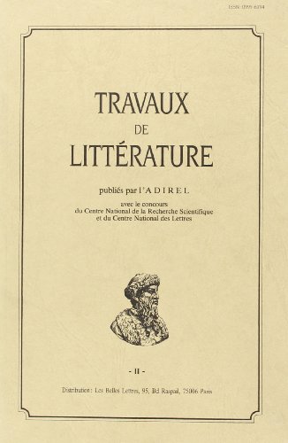 9782600053754: Travaux de Littrature. Volume II